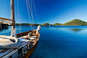 Anchoring at lastovo, croatia